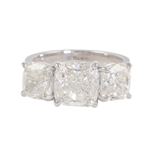 6.03ct Diamond Trilogy Ring GIA