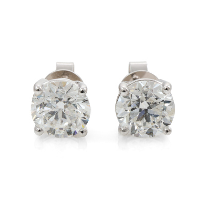 4.04ct Diamond Studs GSL G H