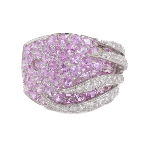 3.92ct Pink Sapphire & Diamond Ring