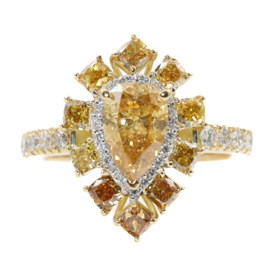 1.14ct Intense Orange-Yellow Diamond GIA