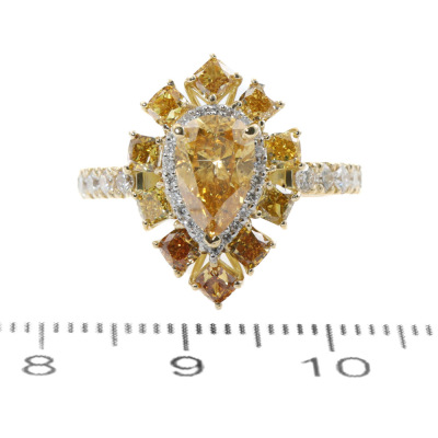 1.14ct Intense Orange-Yellow Diamond GIA - 2