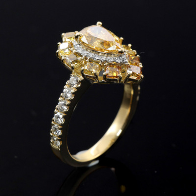 1.14ct Intense Orange-Yellow Diamond GIA - 6