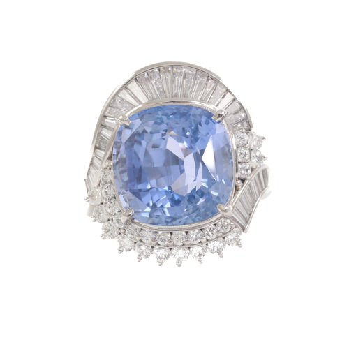 18.11ct Sapphire and Diamond Ring GIA