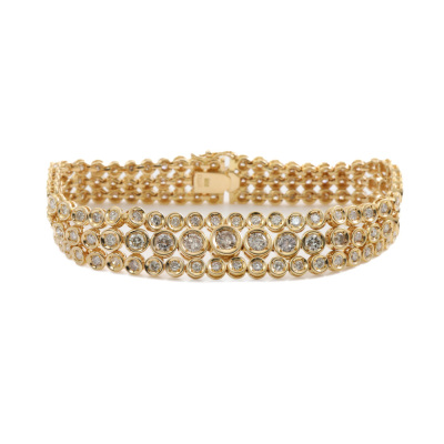 5.00ct 3-Row Diamond Bracelet