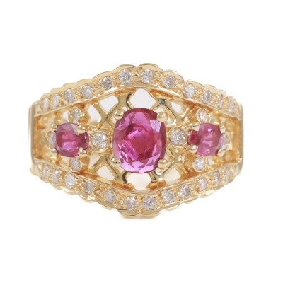 1.19ct Ruby & Diamond Ring