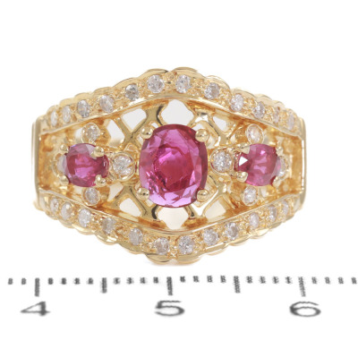 1.19ct Ruby & Diamond Ring - 2