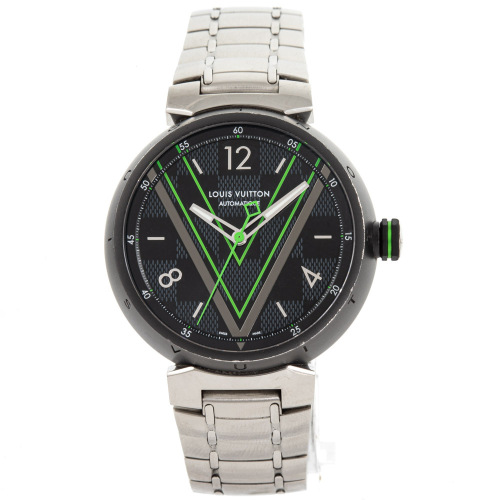 Louis Vuitton Tambour Damier Mens Watch