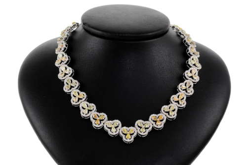 22.61ct Fancy Colour Diamond Necklace