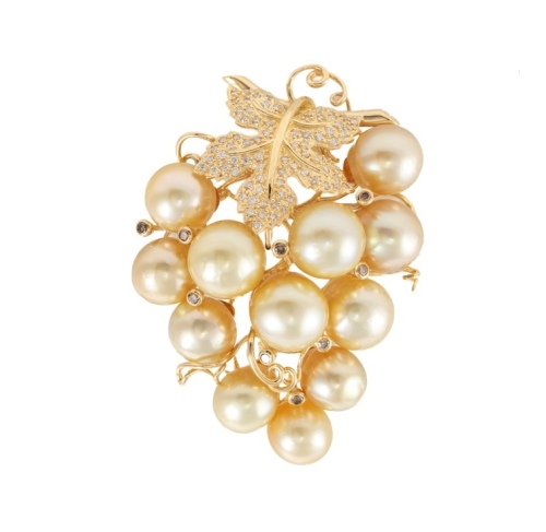 10.5-12.5mm South Sea Pearl Brooch