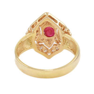 0.81ct Ruby and Diamond Ring - 4