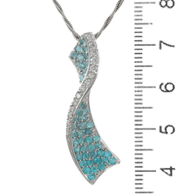 0.65ct Paraiba and Diamond Pendant - 3