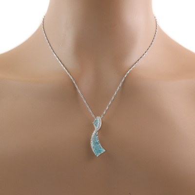 0.65ct Paraiba and Diamond Pendant - 5