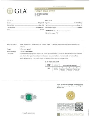 1.53ct Colombian Emerald & Diamond Ring - 4