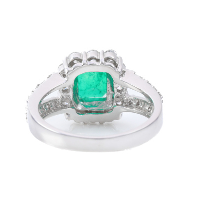 1.53ct Colombian Emerald & Diamond Ring - 5