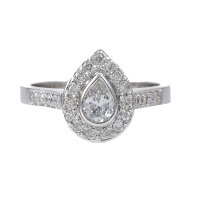 0.26ct Centre Diamond Halo Ring