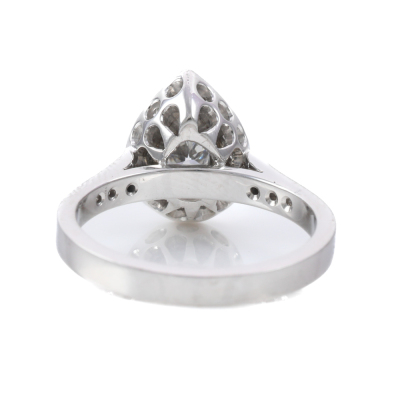 0.26ct Centre Diamond Halo Ring - 3