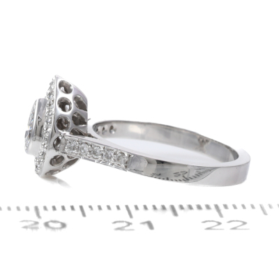 0.26ct Centre Diamond Halo Ring - 4