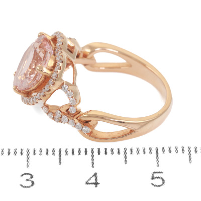 2.79ct Morganite & Diamond Ring - 3