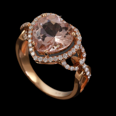 2.79ct Morganite & Diamond Ring - 5