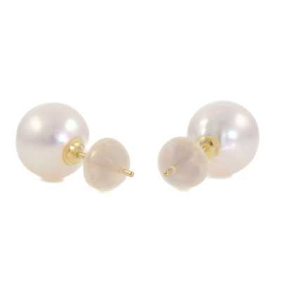 8.4-8.3mm Akoya Pearl Stud Earrings - 4