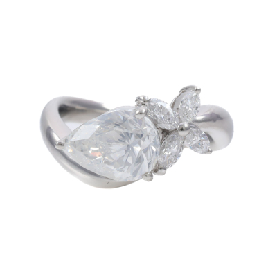 2.62ct Pear shape Diamond Ring GSL G