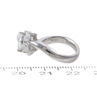 2.62ct Pear shape Diamond Ring GSL G - 2