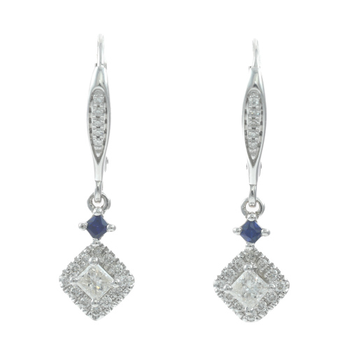 Vera Wang Diamond & Sapphire Earrings