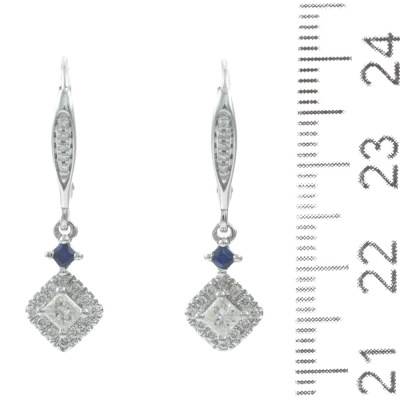 Vera Wang Diamond & Sapphire Earrings - 3