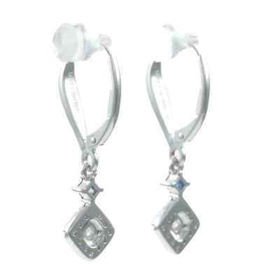 Vera Wang Diamond & Sapphire Earrings - 4