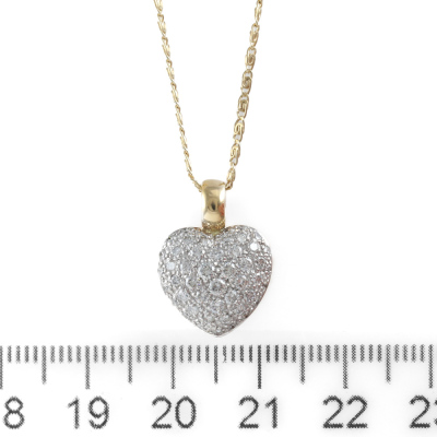 0.40ct Diamond Heart Shape Pendant - 2