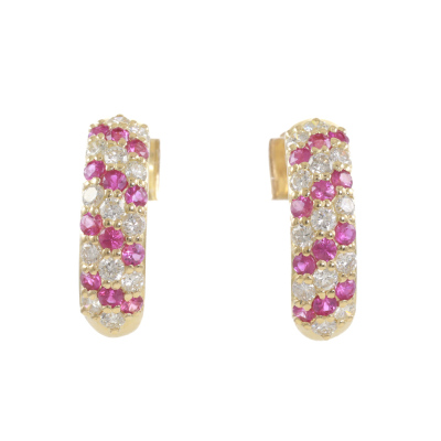 Ruby & Diamond Earrings