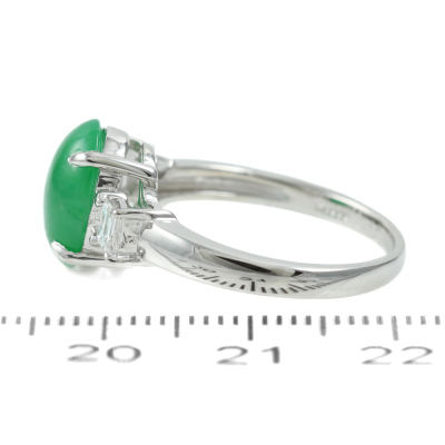 3.08ct Jade & Diamond Ring - 3