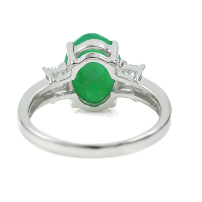 3.08ct Jade & Diamond Ring - 4