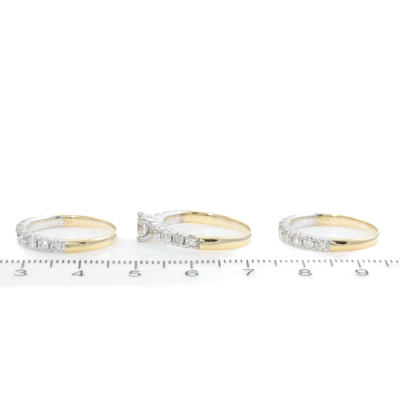 Engagement Diamond Trio Ring Set - 2