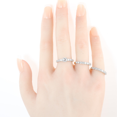 Engagement Diamond Trio Ring Set - 5