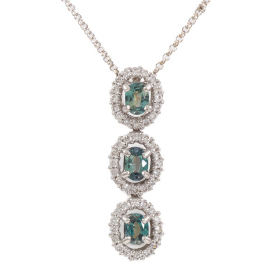 0.62ct Alexandrite and Diamond Pendant