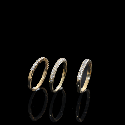 Set of Three Diamond Eternity Rings - 4