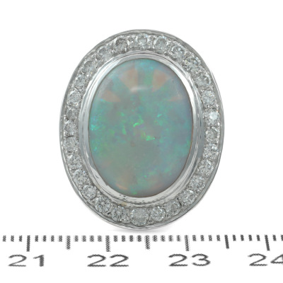 6.38ct Opal and Diamond Ring - 2