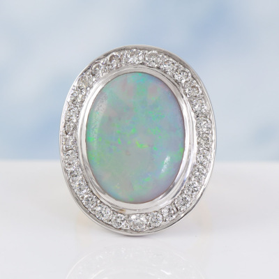 6.38ct Opal and Diamond Ring - 8