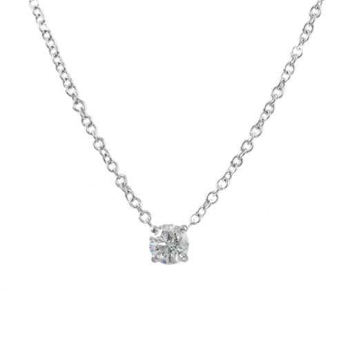 0.50ct Diamond Solitaire Pendant GIA E VVS1