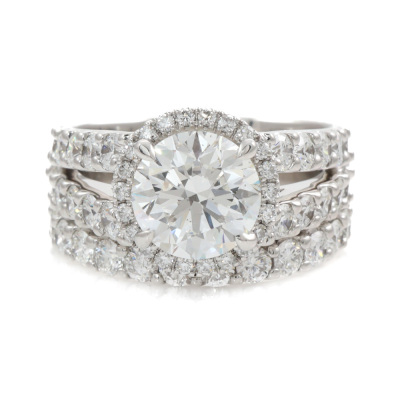 3.02ct Centre Diamond Ring GIA F VS2