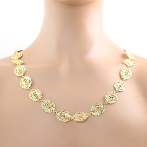 18ct Gold Fancy Link Necklace 65.3g