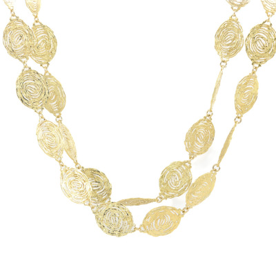 18ct Gold Fancy Link Necklace 65.3g - 2