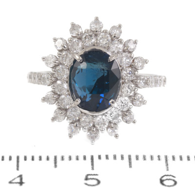 2.76ct Unheated Burmese Sapphire Ring GIA - 2