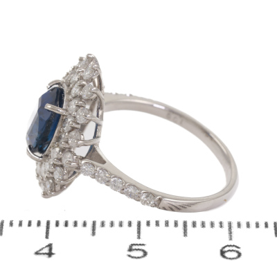 2.76ct Unheated Burmese Sapphire Ring GIA - 3