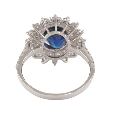 2.76ct Unheated Burmese Sapphire Ring GIA - 5