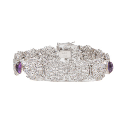 1.50ct Amethyst & Diamond Bracelet