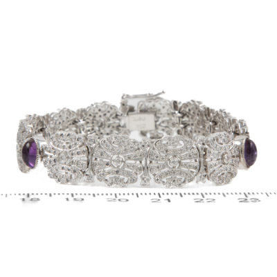 1.50ct Amethyst & Diamond Bracelet - 2