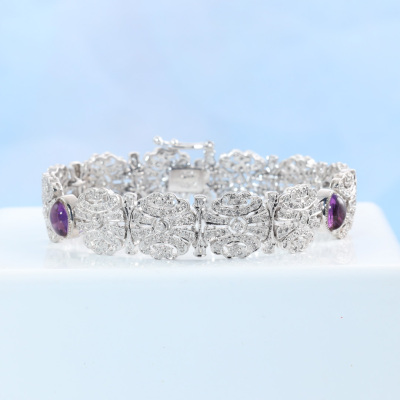 1.50ct Amethyst & Diamond Bracelet - 6