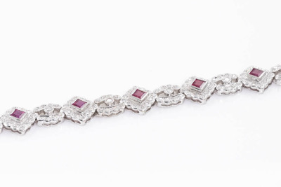 2.30ct Ruby & 1.67ct Diamond Bracelet - 5